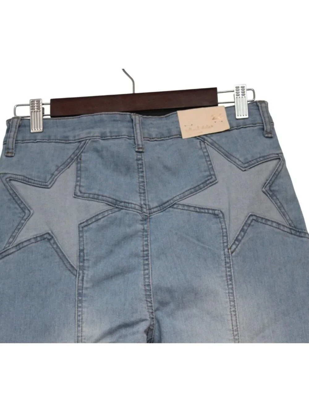 NWT Altar'd State Jeans Size 26 High Rise Flare Stretch Denim Star Festival Boho - Picture 8 of 13